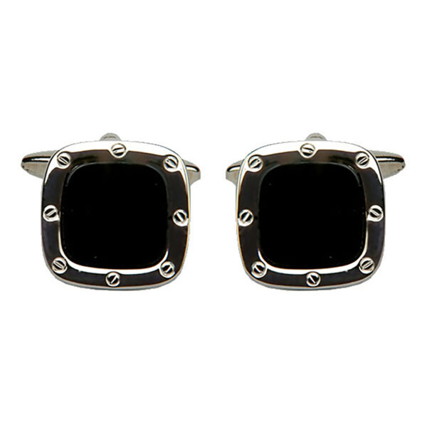 Dalaco Onyx Port Hole Cufflinks 900202