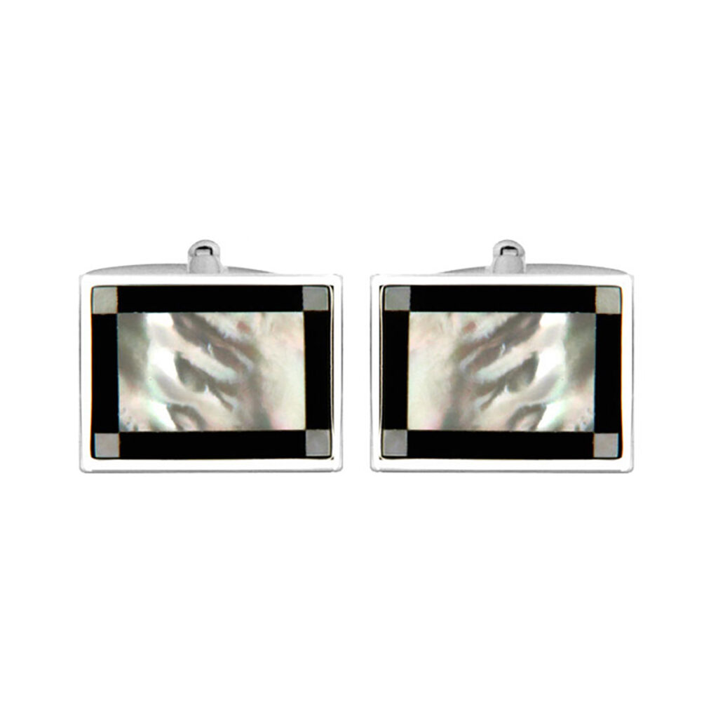 Mother of Pearl and Onyx Cufflinks 901197