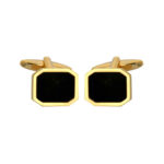 Dalaco Cut Corners Rectangular Onyx Cufflinks 901506