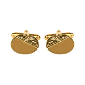 Engraved Gold Plated Cufflinks