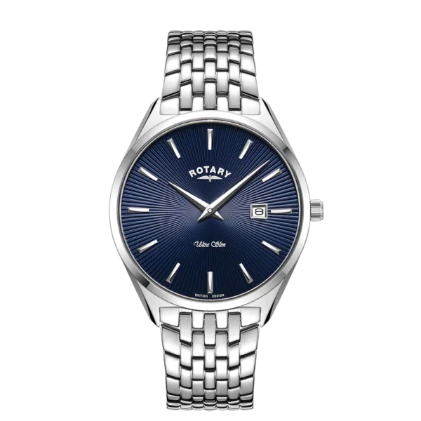 Rotary Ultra Slim blue Dial Gents Watch GB0801005