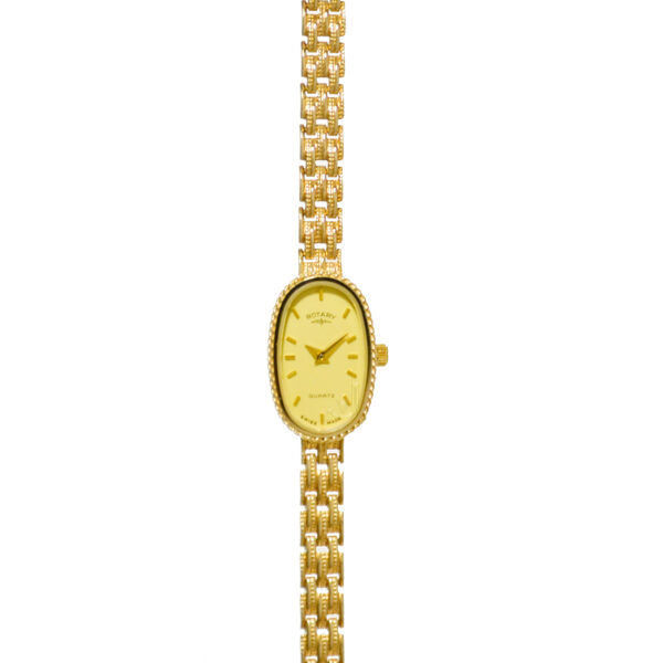 Rotary ladies Oval Shape Gold Bracelet Watch lb3680