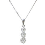 Cluster Diamond Trilogy Pendant Chain ABCchp080