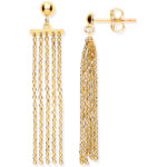 Yellow gold Tassel Drop Earrings