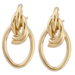 9ct yellow Gold Fancy Oval Studs VJOS-ER005