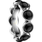 Bering Black Ceramic Bubble Ring 501-16-X5
