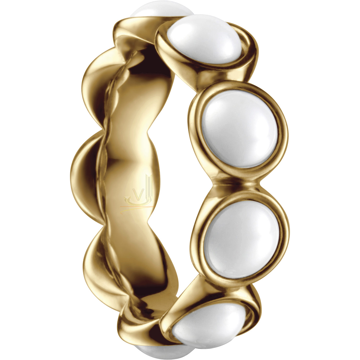 Bering White Ceramic Bubble Ring 501-25-X5