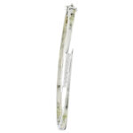 White Gold Fancy Oval Shape Bangle 9484WGCZ