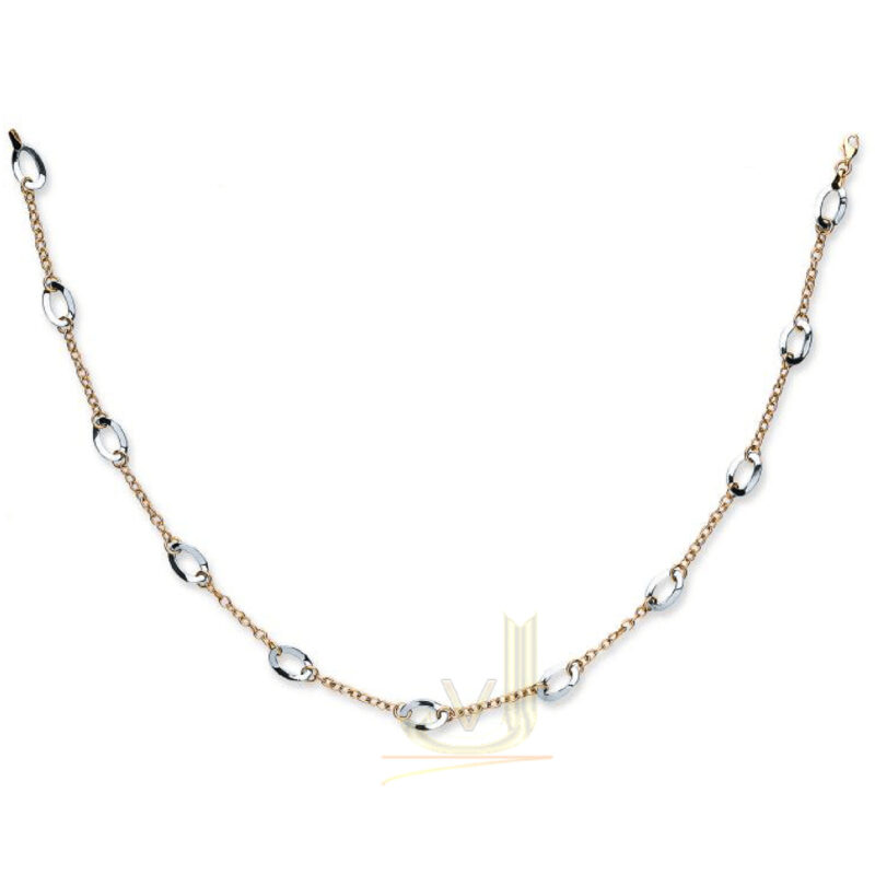 9ct. Yellow / White gold Colour Fancy Link Chain CN0526