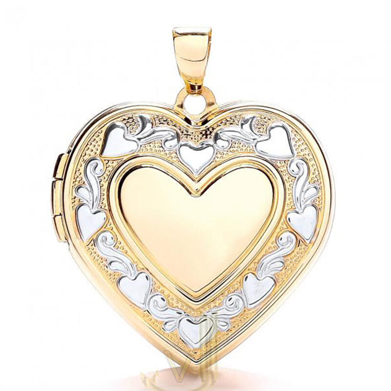 Gold 24mm x 30mm Heart Shape Locket LK0171