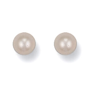 Gold 5mm Cultured Pearl Studs