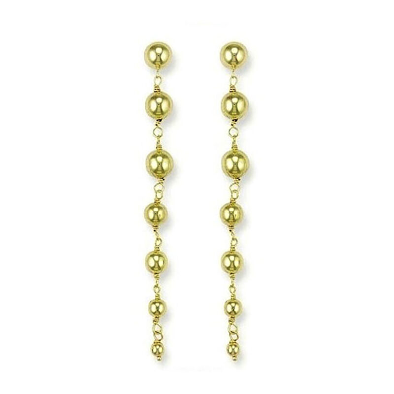 Gold 7 Balls Drop Earring ER1078