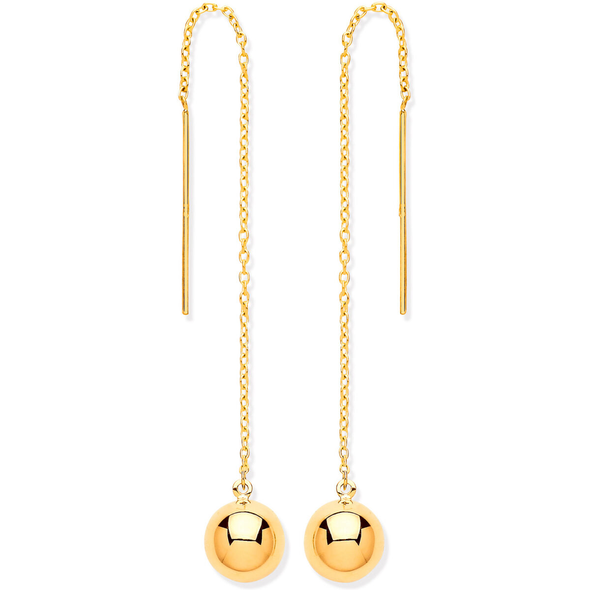 Ball Chain Pull Through Earrings ER1569