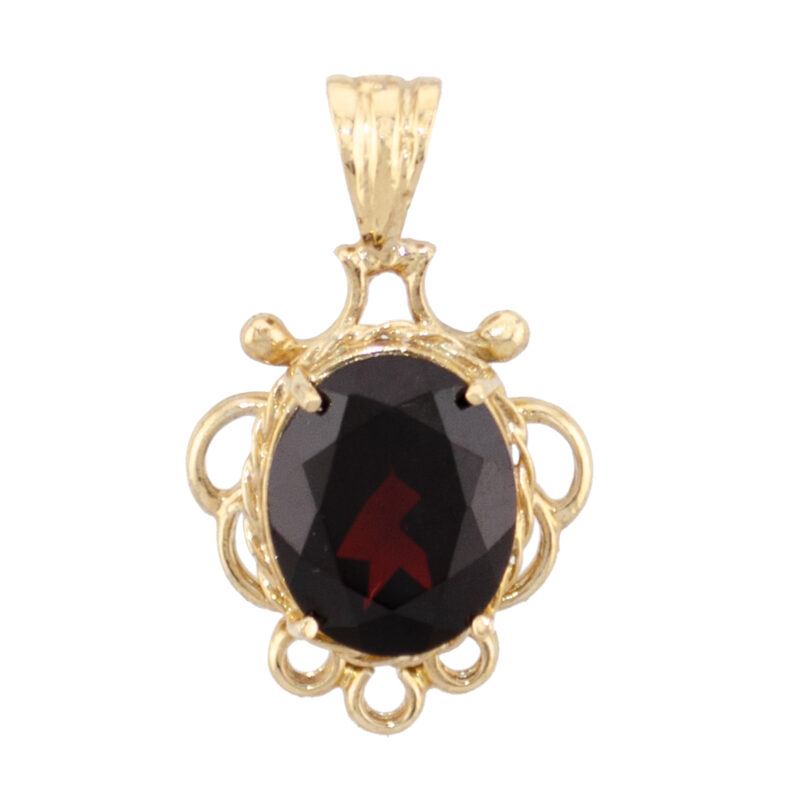 Large Oval Garnet Pendant ABC-GRVJ220