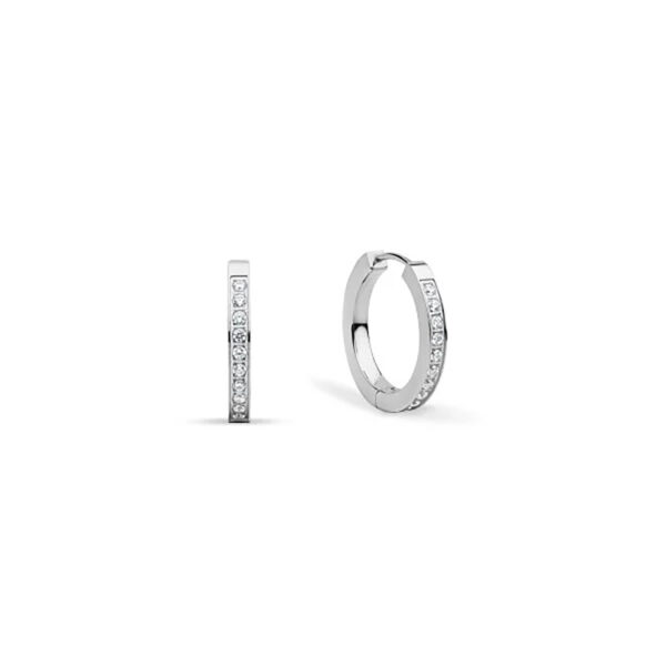 Bering Arctic Symphony polished Silver Hoop Earring 726-17-05