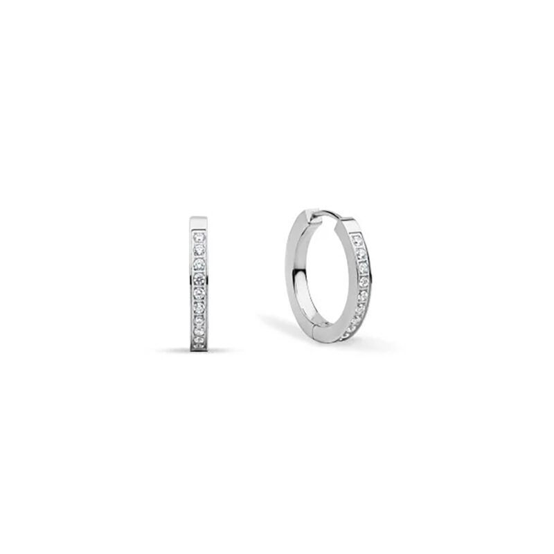 Bering Arctic Symphony polished Silver Hoop Earring 726-17-05