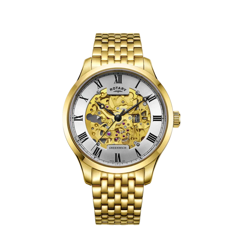 Rotary Gold PVD Skeleton Automatic Watch GB02941/03