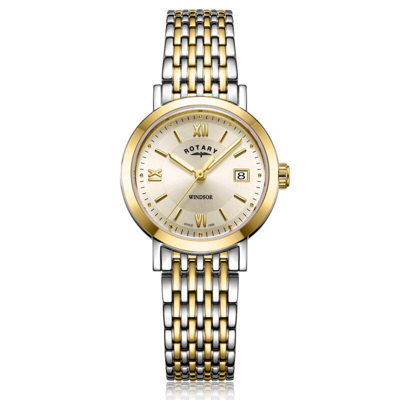 Rotary Windsor Two Tone Bracelet Ladies Watch LB05301/09
