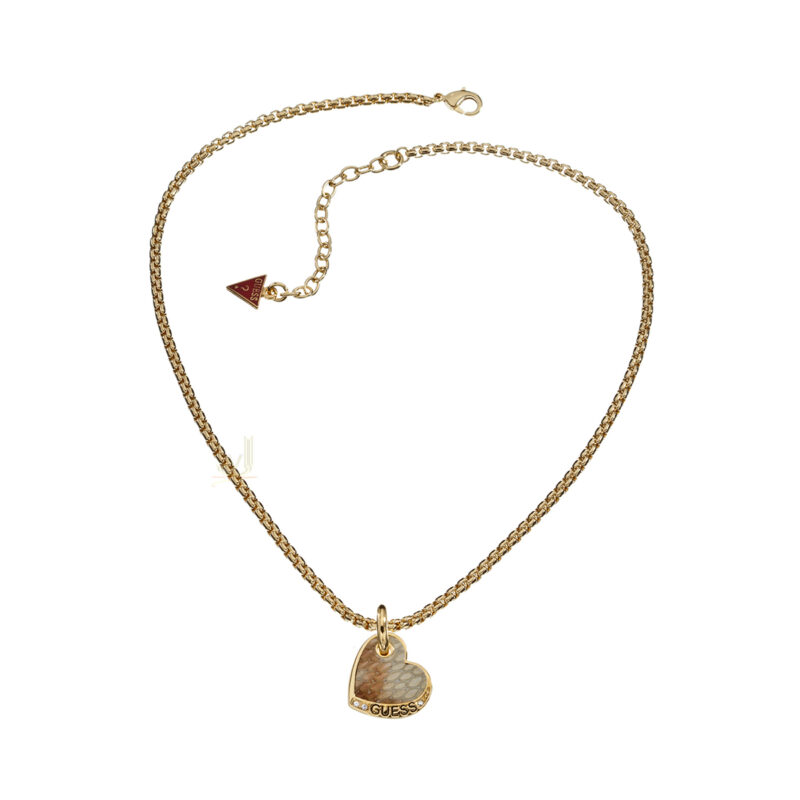Guess Desert Beauty Heart Gold Plated Necklace UBN11426