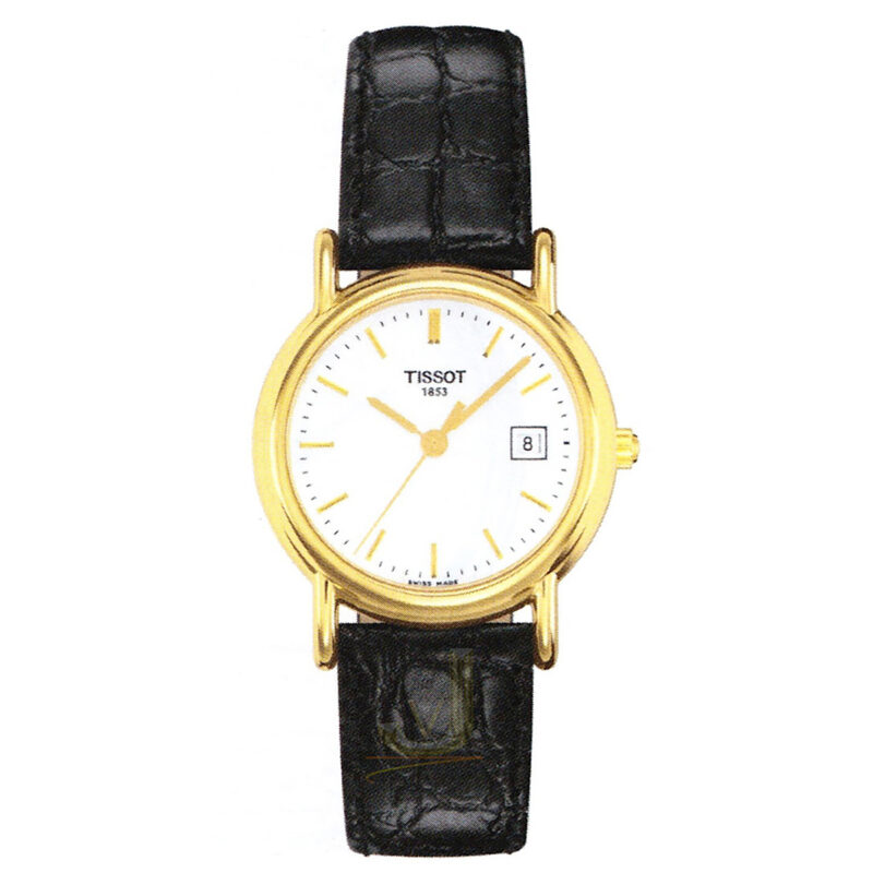 Tissot 18ct Gold White Dial Ladies Watch T71312911