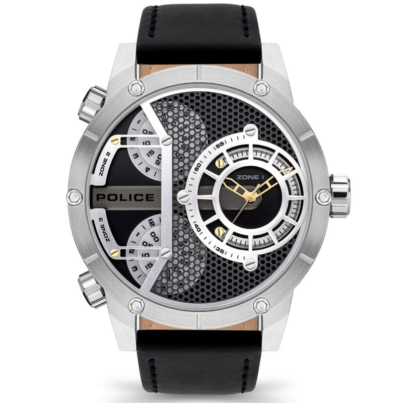 Police Vibe Three Time Zone Watch