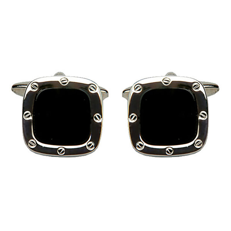 Dalaco Onyx Port Hole Cufflinks 900202