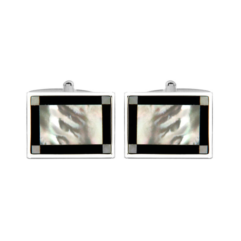 Mother of Pearl and Onyx Cufflinks 901197